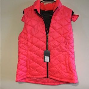 Pink puff vest